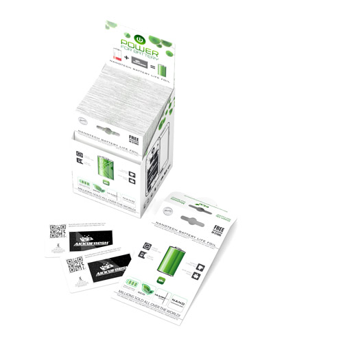 AkkuFresh® Next Generation Nanotech Battery Life Foil - small business package (100 pcs)